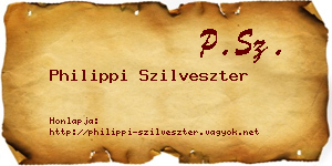 Philippi Szilveszter névjegykártya